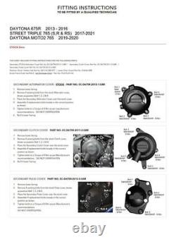 Couvercle d'embrayage du moteur d'alternateur pour Triumph STREET TRIPLE 765S/R/RS 2017-2022