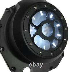 Couvercle d'embrayage moteur transparent à LED blanche pour Suzuki Gsx1300R Hayabusa 1999-2020