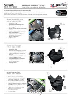 Protecteur de crash de couvercle d'embrayage secondaire du moteur GBRacing Kawasaki ZX6-R 636 07-20