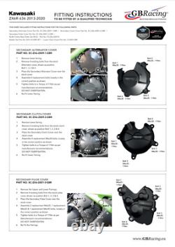 Protecteur de crash de couvercle d'embrayage secondaire du moteur GBRacing Kawasaki ZX6-R 636 07-20