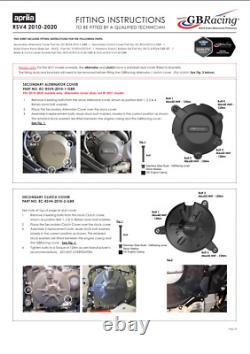 Protège-carter d'embrayage GBRacing pour moteur de protection contre les chocs Aprilia RSV 4 RF 2015 2016