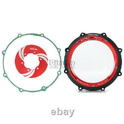Protège-carter d'embrayage transparent pour moteur Yamaha Vmax 1700 2009-2020 Rouge