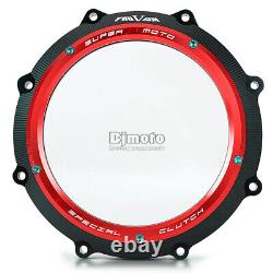 Protège-carter d'embrayage transparent pour moteur Yamaha Vmax 1700 2009-2020 Rouge