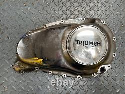 Véritable couvercle de moteur d'embrayage chromé pour Triumph Bonneville America 2001-2008